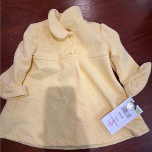 Bonnie Jean Yellow Textured Kids Coat